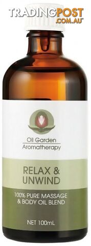 Oil Garden Relax & Unwind Pure Body & Massage Oil Blend 100mL - Oil Garden - 9318901600016