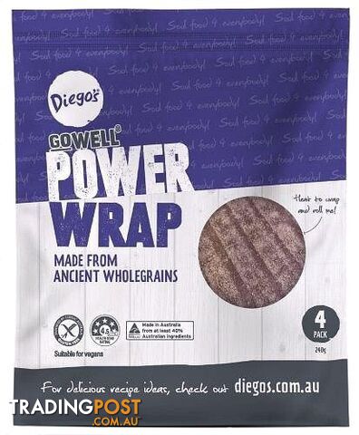 Diego's GoWell Power Wrap (4Pack) 240g - Diego's - 9320895001779