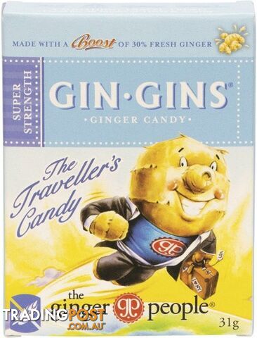 The Ginger People Gin Gins Ginger Candy Super Strength 12x31g - The Ginger People - 734027981126