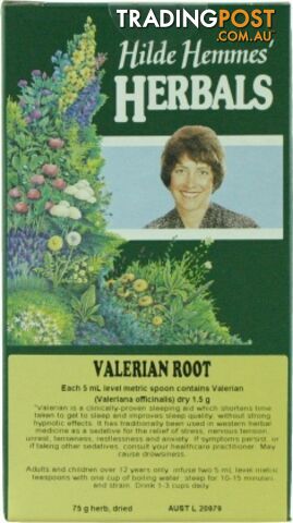 Hilde Hemmes Valerian Root 75gm - Hilde Hemmes Herbals - 9315915000498