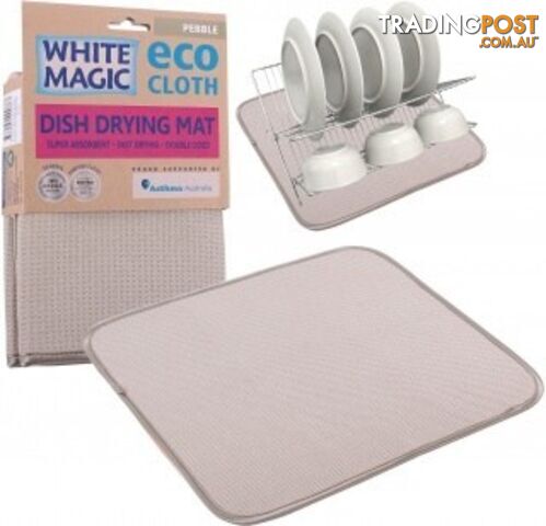 White Magic Eco Cloth Dish Drying Mat Pebble - White Magic - 9333544000863