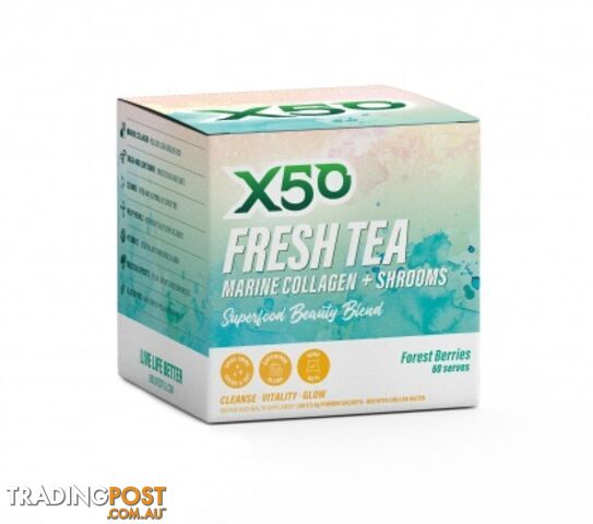 X50 Fresh Tea - Forest Berries 60 x 2.4g Sachets - X50 - 9343518009860