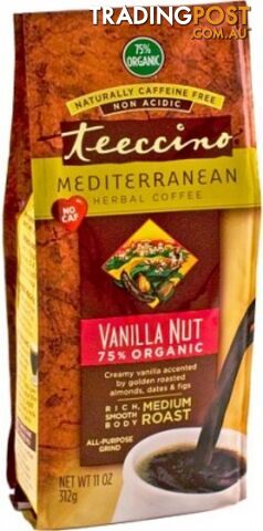 Teeccino Vanilla Nut Chicory Herbal Coffee 312g - Teeccino Caffeine Free - 795239800100