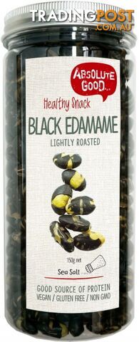 Absolute Good Black Edamame Roasted Sea Salt 150g - Absolute Good - 9334827003199