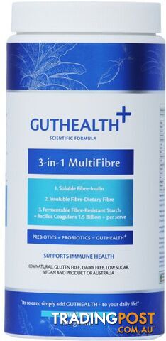 GutHealth+ 3-in-1 MultiFibre 800g - Natural Evolution - 0080687506019