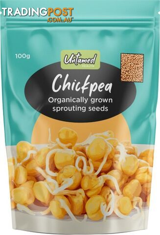 Untamed Chickpea Earth-Friendly Sprouting Seeds 100g - Untamed Health -...