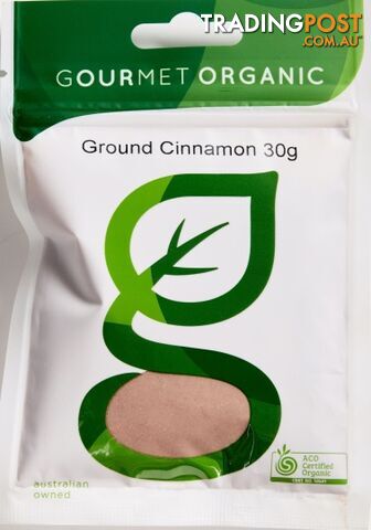 Gourmet Organic Cinnamon Ground 30g Sachet x 1 - Gourmet Organic Herbs - 9332974000283