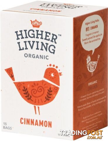 Higher Living Organic Cinnamon Tea 15Teabags - Higher Living - 5060319120023