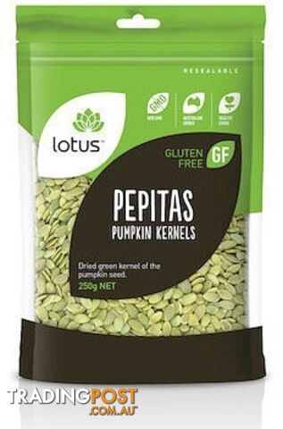 Lotus Pepitas 250gm ( Pumpkin Kernels ) - Lotus - 9317127060291