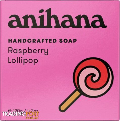 Anihana Soap Bar Raspberry Lollipop 120g - Anihana - 9421906696431