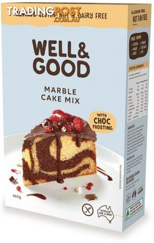 Well And Good Marble Cake Mix & Choc Frosting  450g - Well & Good - 9337096100064