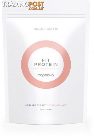 Tropeaka FIT PROTEIN (Natural Cookie Dough) Powder 500g Pouch - Tropeaka - 9350728000877