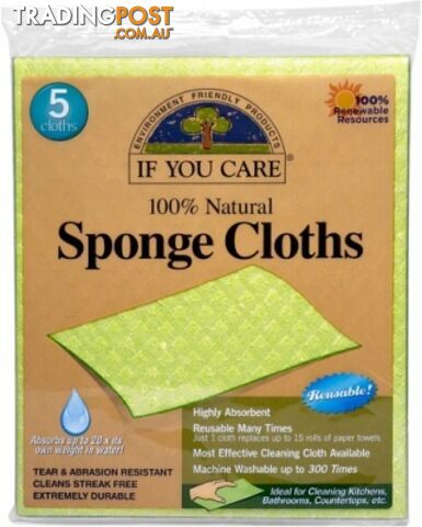 If You Care Sponge Cloth 5Pck - If You Care - 770009250613