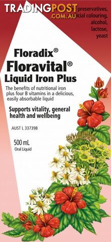 Floradix Floravital Liquid Iron Plus 500ml - Floradix - 4004148361487