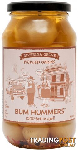 Riverina Grove Bum Hummers Pickled Onions  500g - Riverina Grove - 9326142000991
