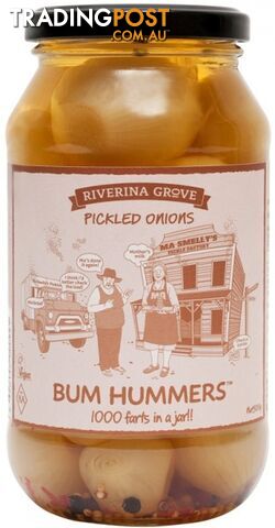 Riverina Grove Bum Hummers Pickled Onions  500g - Riverina Grove - 9326142000991