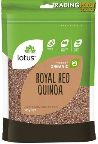 Lotus Organic Royal Red Quinoa Grain 500g - Lotus - 9317127640615