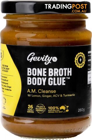 Gevity Rx Bone Broth Body Glue A.M Cleanse  390g - Gevity Rx - 0735850095073