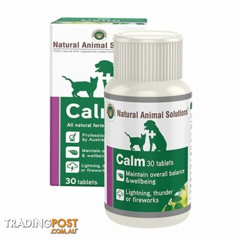 Natural Animal Solutions Calm 30 tabs - Natural Animal Solutions - 9341976000054
