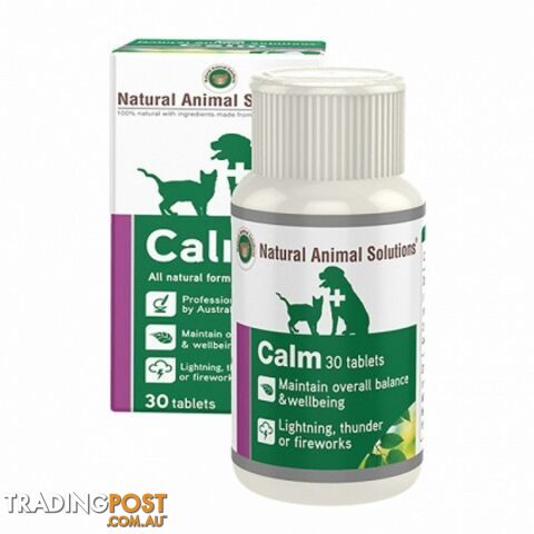 Natural Animal Solutions Calm 30 tabs - Natural Animal Solutions - 9341976000054