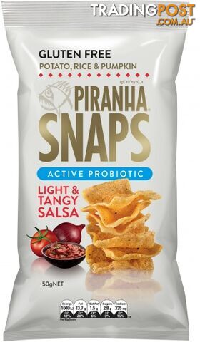 Piranha Snaps Probiotics Light & Tangy Salsa  12x50g - Piranha - 9311796502021