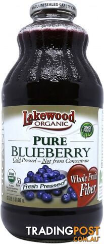 Lakewood Pure Organic Blueberry 946ml - Lakewood Pure Juices - 042608470137