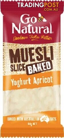 Go Natural Muesli Slice Yoghurt Apricot 90g - Go Natural - 9310846070381