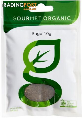 Gourmet Organic Sage 10g Sachet x 1 - Gourmet Organic Herbs - 9332974000108