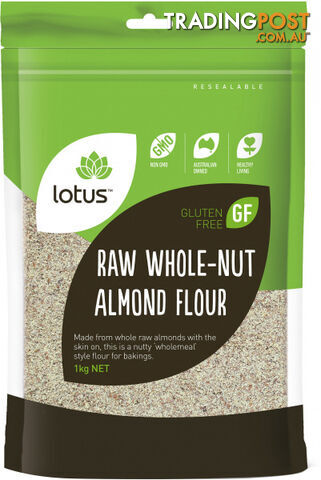 Lotus  Raw Whole-Nut Almond Flour  1kg - Lotus - 9317127010258