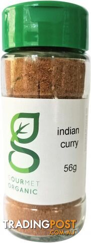 Gourmet Organic Indian Curry Pwder Shaker 56g - Gourmet Organic Herbs - 9332974000696