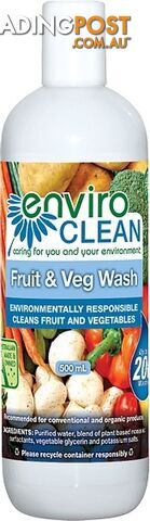 Enviro Clean Fruit & Vege Wash 500ml - Enviro Care - 9325937000918