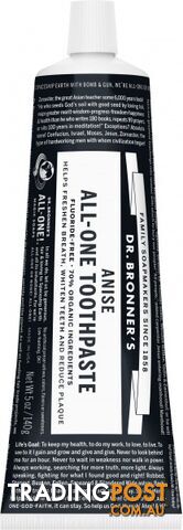 Dr Bronner's Toothpaste Anise 140g - Dr Bronner's - 018787500767