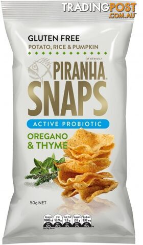 Piranha Snaps Probiotics Oregano & Thyme  12x50g - Piranha - 9311796502014