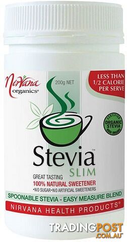 Nirvana Organics Stevia Slim Spoonable Powder 200gm - Nirvana Organics - 9338196000599