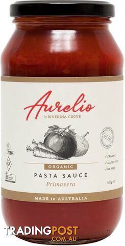 Aurelio Organic Primavera Pasta Sauce  500g - Aurelio - 9326142010020