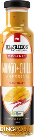 Ozganics Organic Mango & Chilli Dressing Plant Based 250ml - Ozganics -...