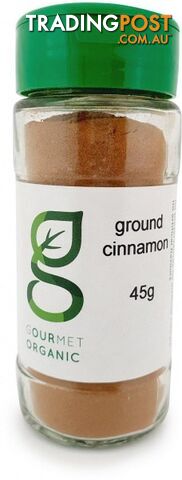 Gourmet Organic Ground Cinnamon Shaker 45g - Gourmet Organic Herbs - 9332974000603