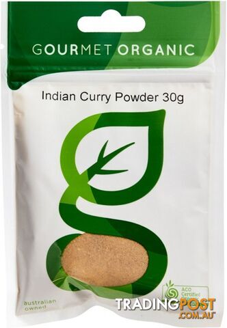 Gourmet Organic Curry Indian Powder 30g Sach x 1 - Gourmet Organic Herbs - 9332974001037