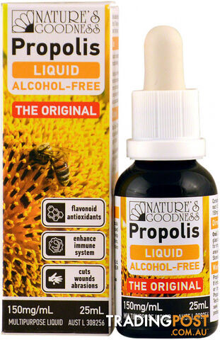 Natures Goodness Propolis Alcohol Free Liquid 150mg/ml 25ml - Natures Goodness - 9311968112119