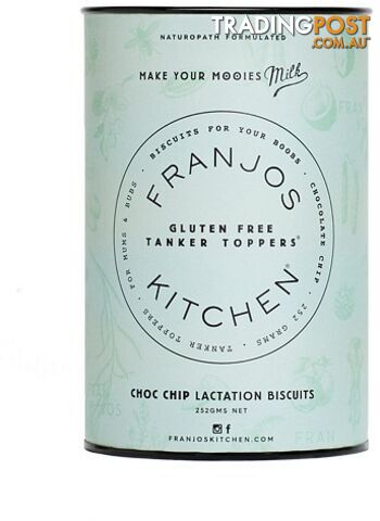 Franjo's Kitchen  Choc Chip Tanker Topper Lactation Biscuits 252g - Franjos Kitchen - 806809017740