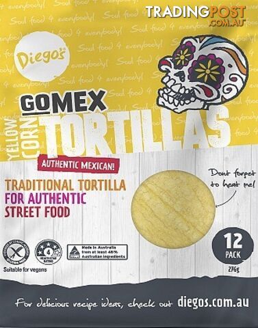 Diego's GoMex Yellow Corn Tortilla 12Pack (276g) - Diego's - 9320895001410