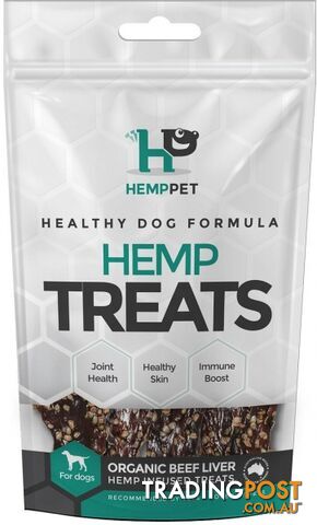 Hemp Pet Vitality Support Healthy Bites Organic Beef Liver Hemp Infused Treats for Dogs 80g - Hemp Pet - 0019321314109