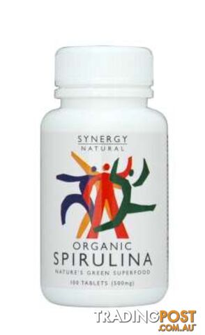 Synergy Spirulina Powder 100gm Organic - Synergy - 9318690000615