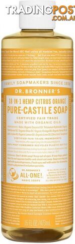 Dr Bronner's Pure Castile Liquid Soap Citrus  473ml - Dr Bronner's - 018787777169