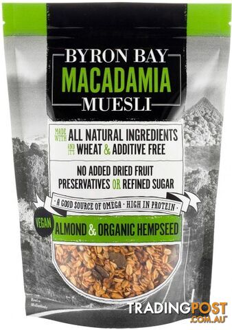 Byron Bay Macadamia Muesli Almond & Organic Hempseed 400g - Byron Bay Macadamia...