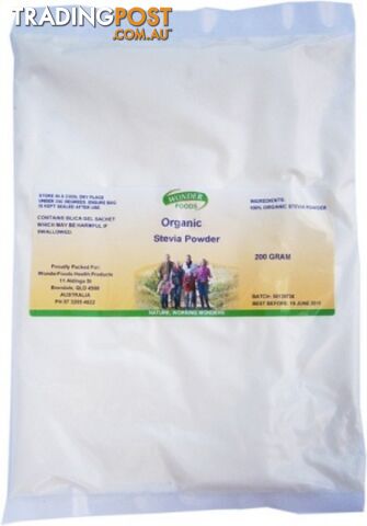 Wonderfoods Organic Herbal Stevia Powder  200g - Wonder Foods - 0724022249505