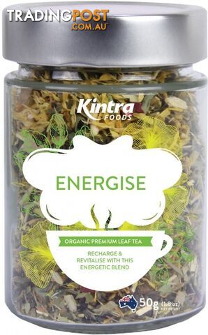Kintra Foods Energise Leaf Tea 50g Jar - Kintra Foods - 9341709000795