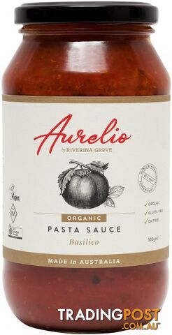 Aurelio Organic Basilico Pasta Sauce  500g - Aurelio - 9326142010006