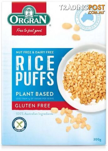 Orgran Rice Puffs Plant Based Cereal  300g - Orgran - 720516025921