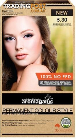 Aromaganic 5.30 Golden Brown Chestnut - Aromaganic Hair Products - 9331636004102
